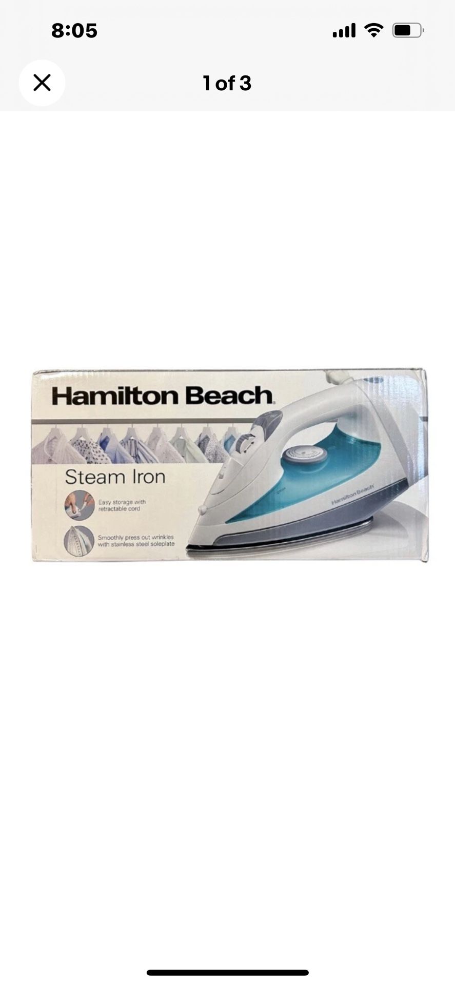 Hamilton Beach Steam Iron