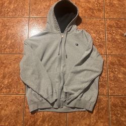 Grey Zip-Up Champion Sweater