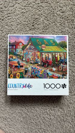 Jigsaw puzzle ANTIQUE MARKET Buffalo NO MISSING PIECES