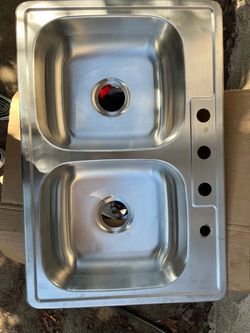 Stainless Steel Double Basin Drop-In Kitchen Sink