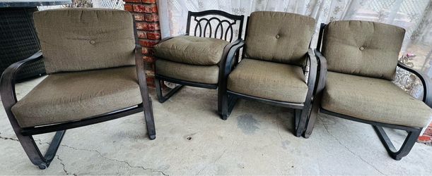 Wide Outdoor Patio Aluminum Chairs