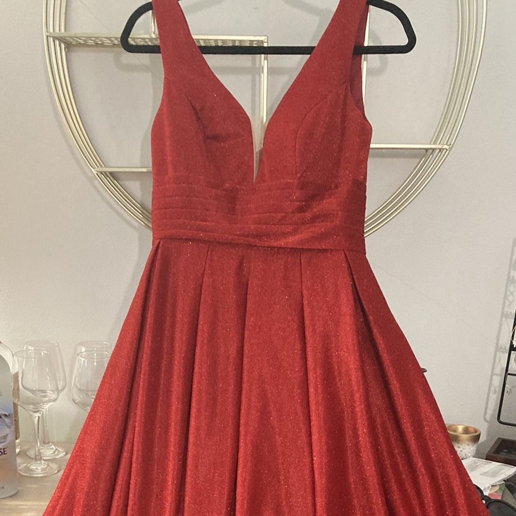 Red Sparkly Ball Gown