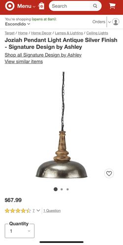 Metal and wood pendant light