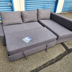 Sleeper Sofa With Lounge Chaise + Storage FREE DELIVERY