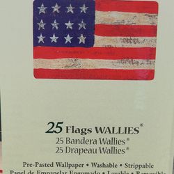 Wallies American Flag Prepasted Cutouts Crafts Decor