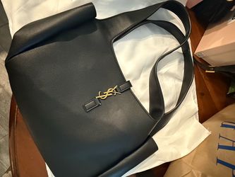 Saint Laurent YSL Black Leather Tote Bag
