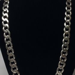 .925 Silver 24” Cuban Link Chain 
