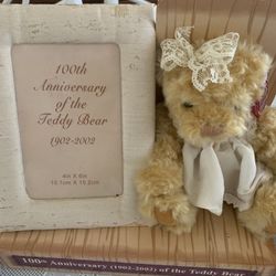 100th Anniversary of the Teddy Bear Limited edition Teddy's Teddy w/ Photo Frame new never removed from original packaging