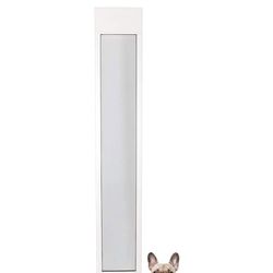 PetSafe Doggy Door For Sliding Glass Doors No-Cut Adjustable Height 75 7/8" to 81" Medium Dogs NEW