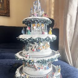 Disney Animated Musical Christmas Village – Collectible 3-Tier Display