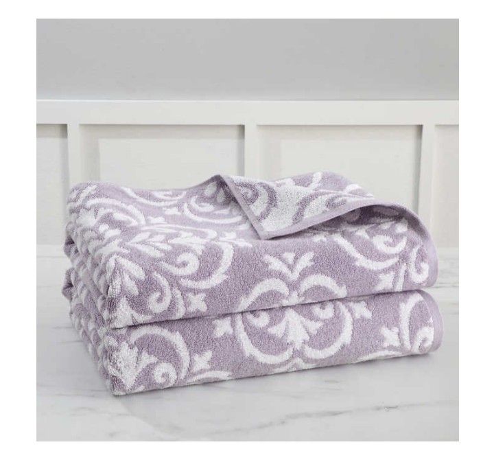 Martha Stewart Jacquard Bath Towels 2set