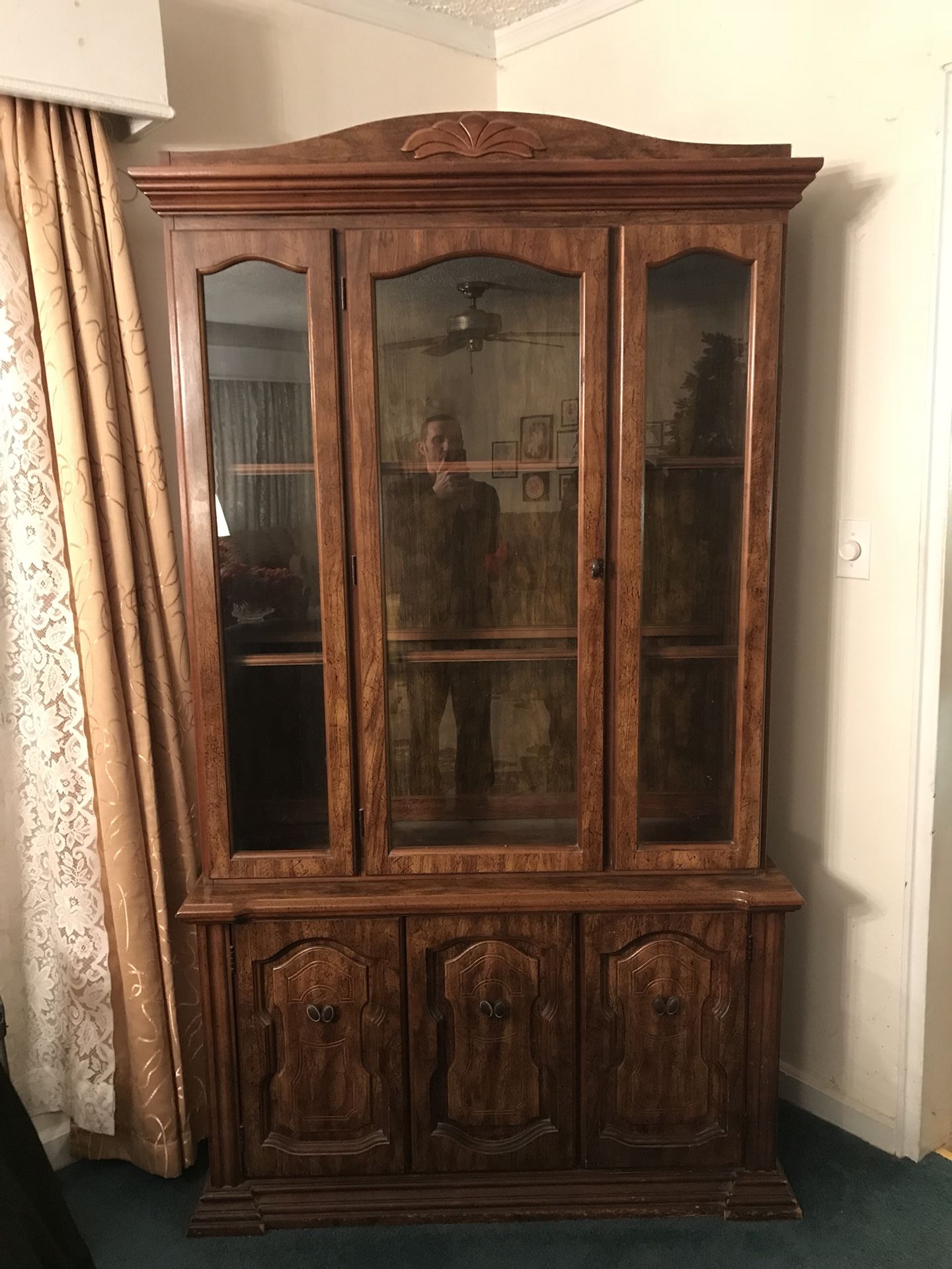 Brown wooden China Cabinet