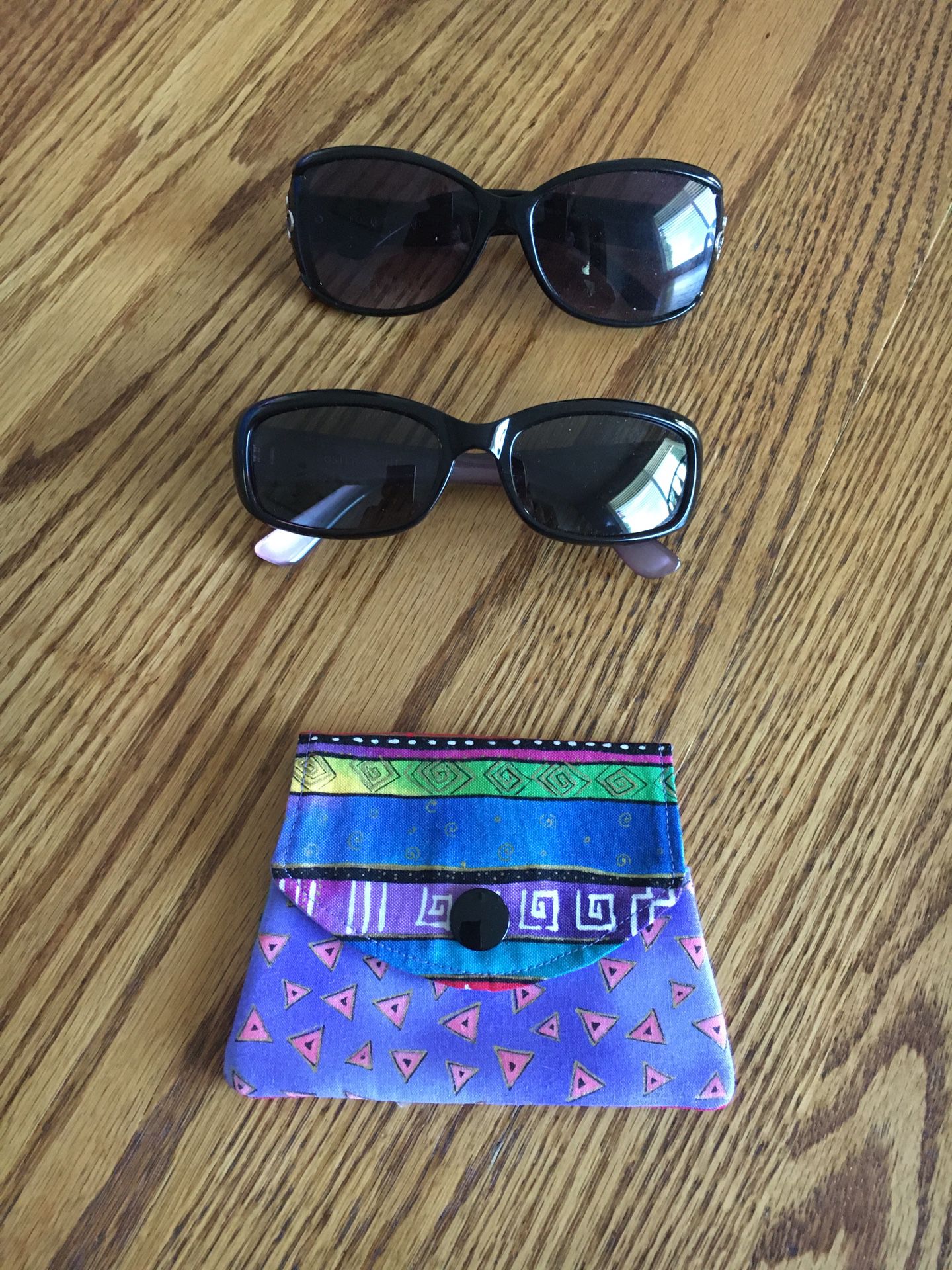 Two Pair of Sunglasses and new coin purse