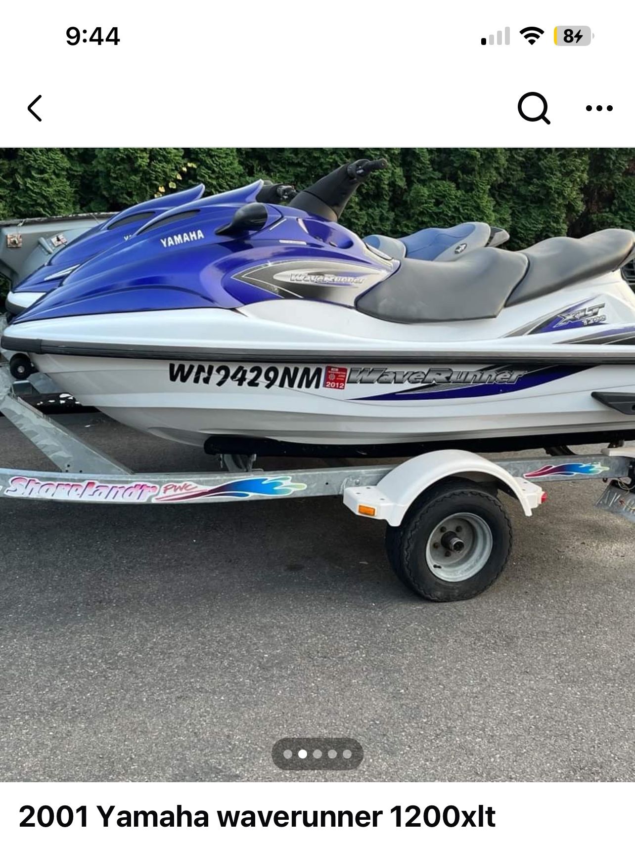 Single 2001 Yamaha wave Runner