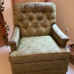 Free green floral chair