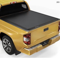 YITAMOTOR Soft Tri-Fold Truck Bed Tonneau Cover Compatible with 2014-2021 Toyota Tundra Fleetside 5.5 ft Bed with Deck Rail System