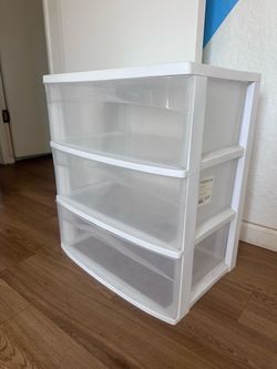3 Drawer White Storage