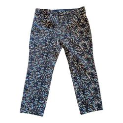 Banana Republic Sloan Floral Print Stretch Midrise Chino Style Capri Pants. Women's Petite Size 8