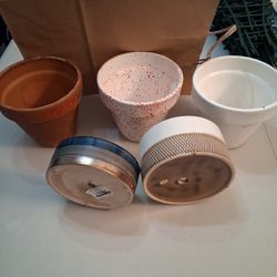 5 Pots And 23 plant Stakes