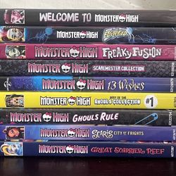 Monster High DVDs (lot of 9)