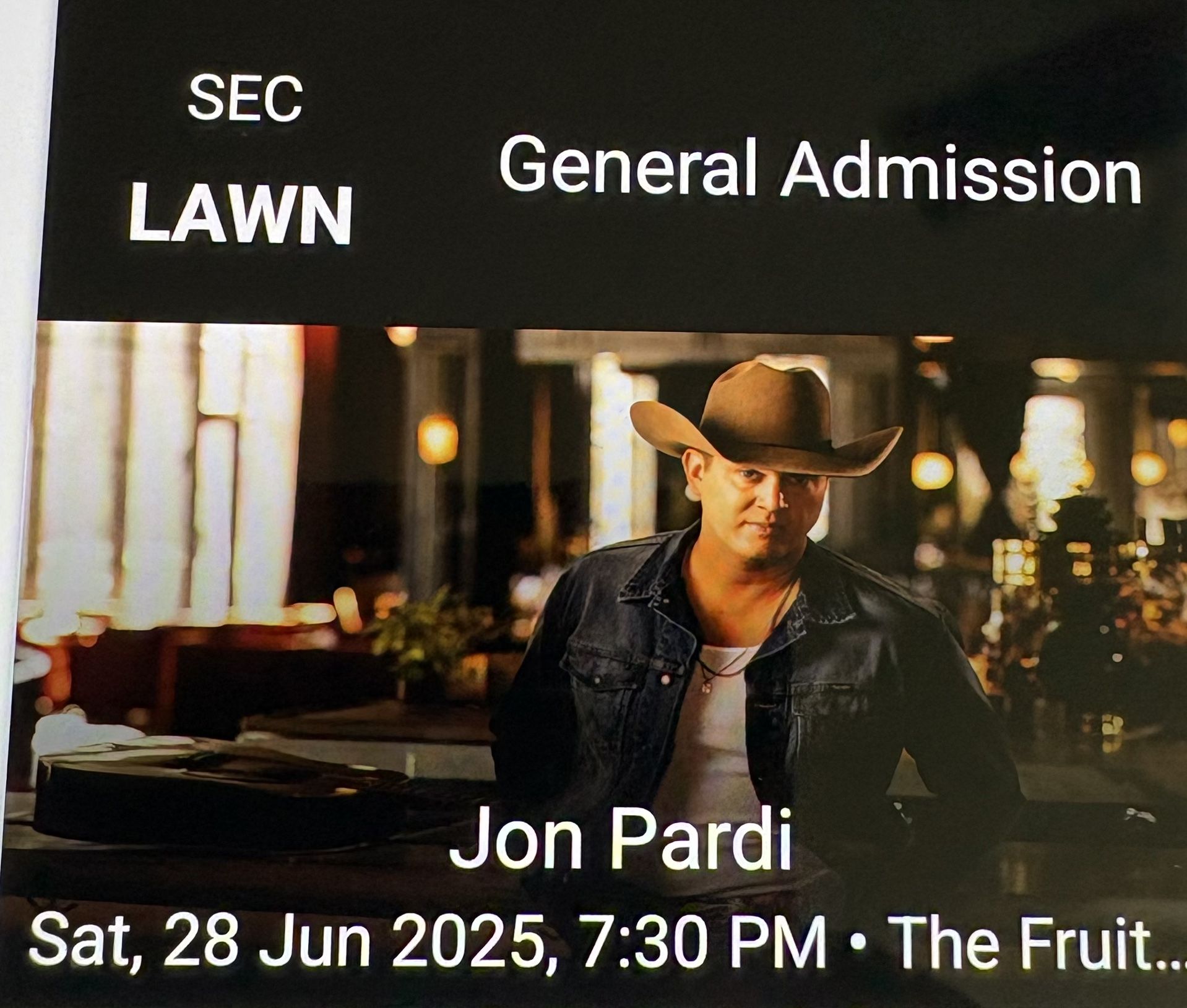 2 Concert Tickets