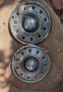 1968 to 1969 Dodge Division 14-inch stainless steel hubcaps (Set of 2)