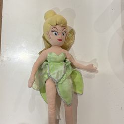 Disney Store Peter Pan Tinker Bell Fairy Plush Doll 21”