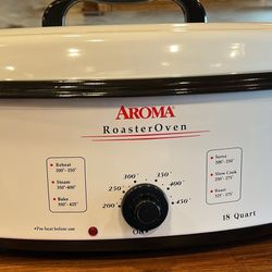 Aroma 18 Qt. Professional Roaster Oven Buffet Server Slow Cooker