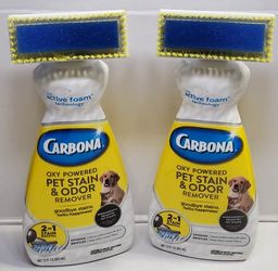2 Carbona Oxy Powered Pet Stain & Odor Remover 