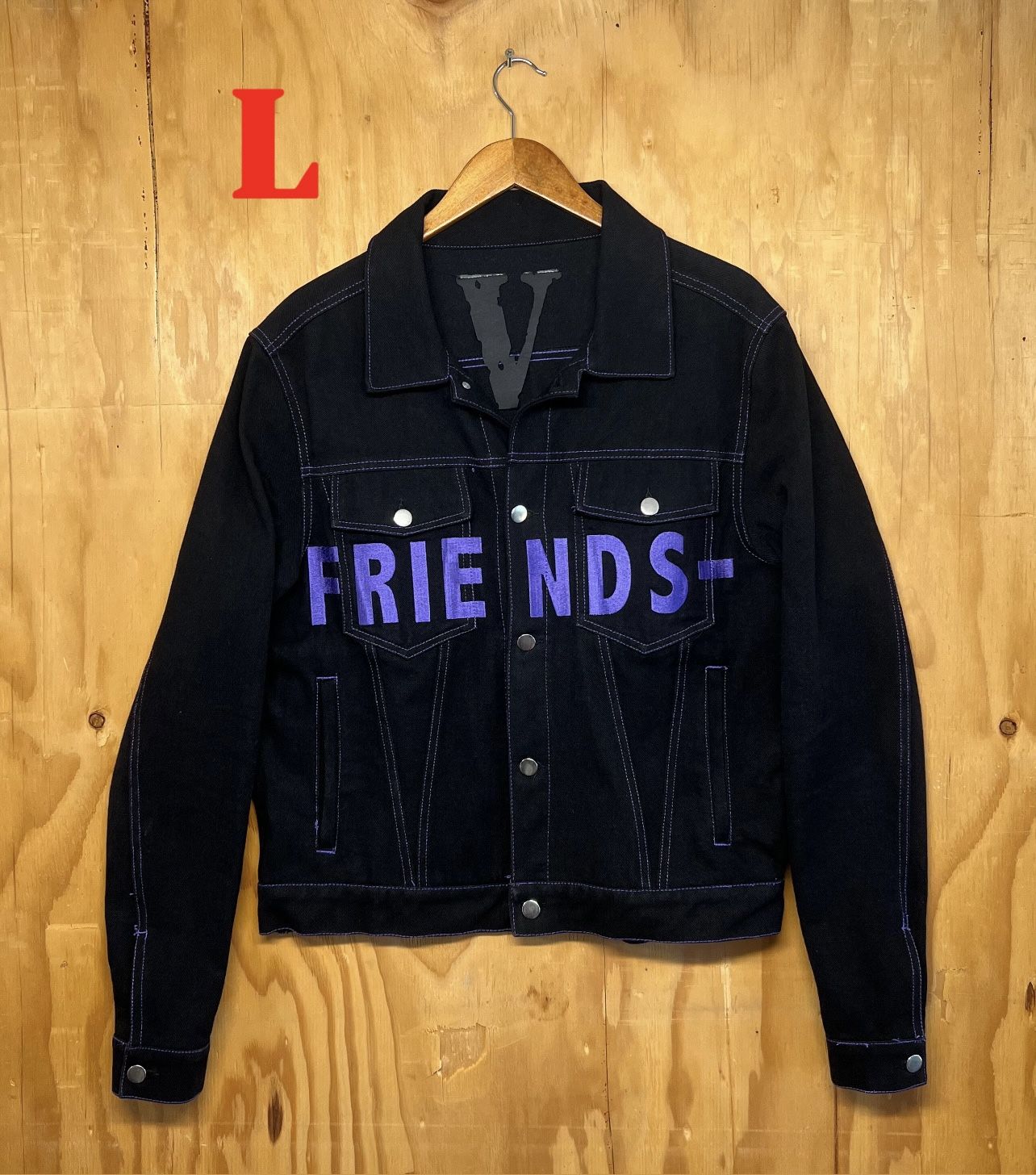 Vlone Friends Black/Purple Denim Jacket