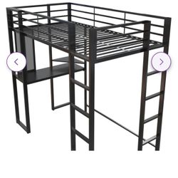 Loft Bed With Bookcase (twin size bed)