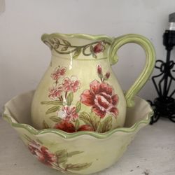 Wash Basin & Pitcher Set