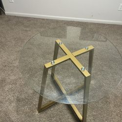 Grey And Gold Dining Table 