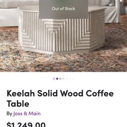 Keelah Solid Wood  Coffee Table 