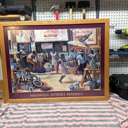 RARE Maxwell Street Market Print By John Carroll Doyle 1995