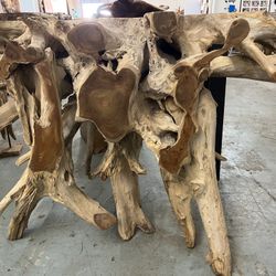 4ft-16”-31.5” Teakwood Console Table 