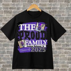 Houston Custom T-shirts Proud Family themed 2025 Grad Shirts with Personal photos in Purple Black and White  . . . . . . . . #tshirtslovers #tshirts #