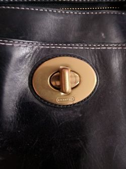 Large Coach Brown Leather Bag