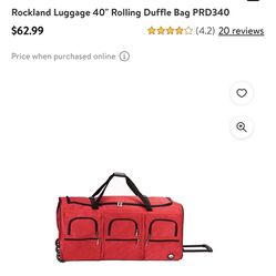 Luggage Rolling Duffle Bag 