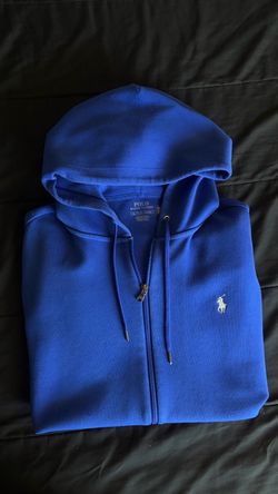 blue polo ralph lauren hoodie size XL