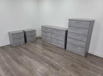 Dresser, chest and 2 nightstands - Cómoda, Gavetero y 2 mesitas de noche
