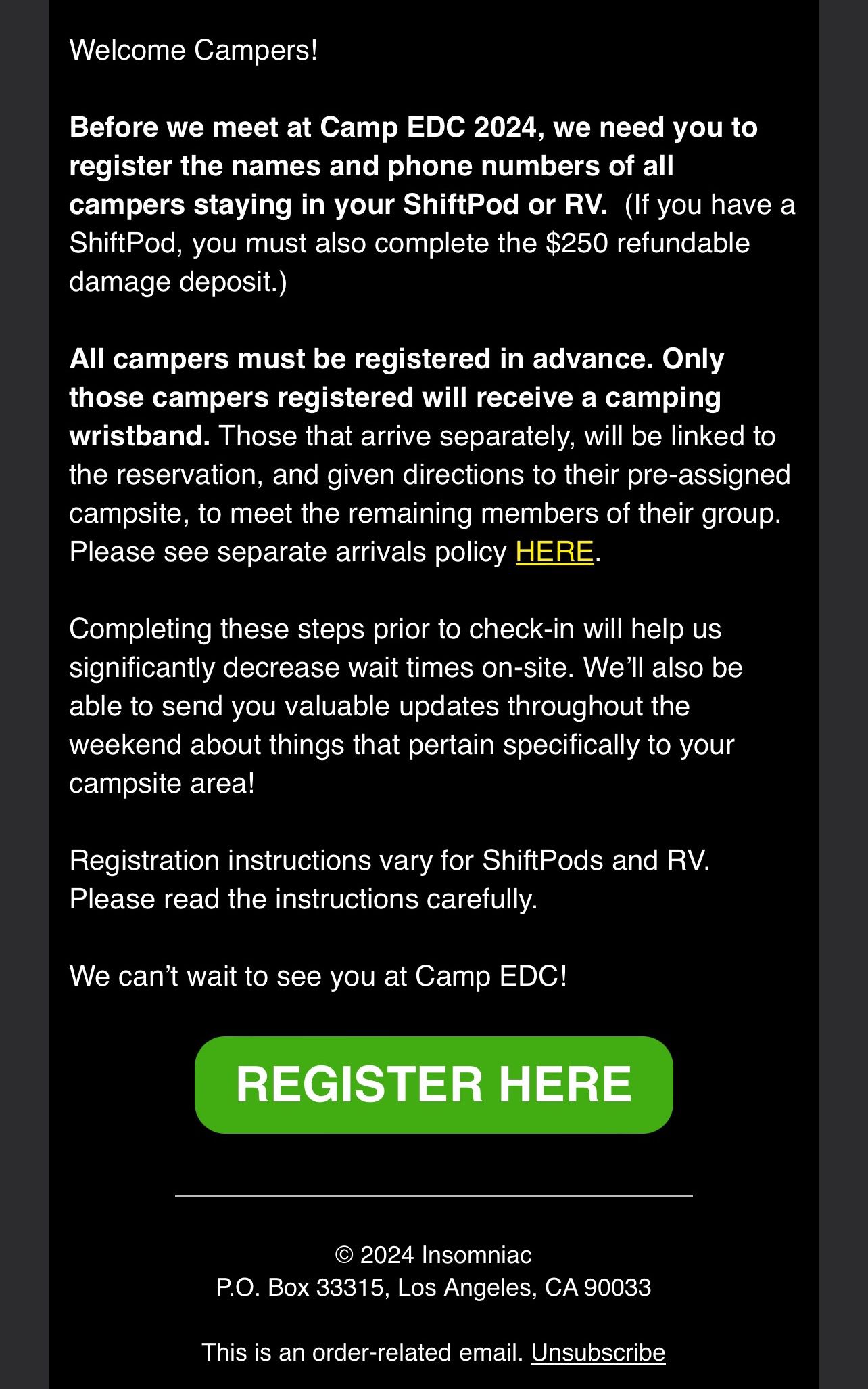 $75 - EDC Camp Wrist Band Only 