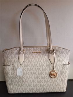 MK SIENNA CREAM MULTI MD TOTE