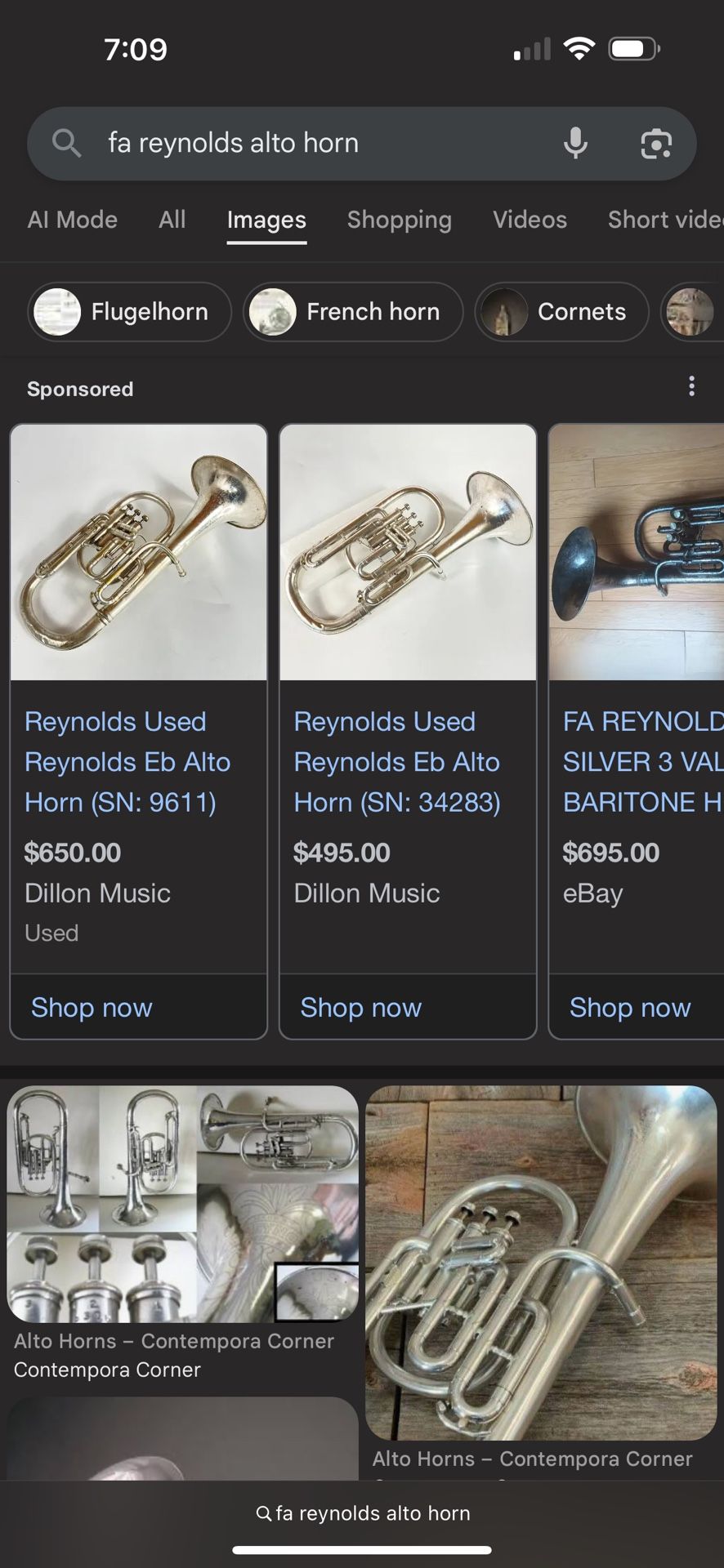 F.A Reynolds Charcheta Alto Horn