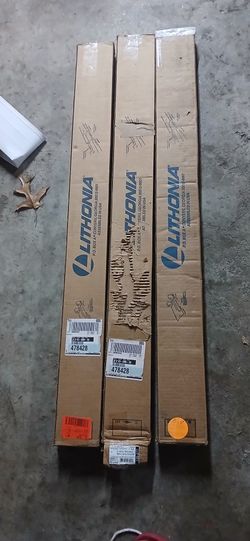 3 New Lithonia 48" Shop Lights Bare Standard Double LED