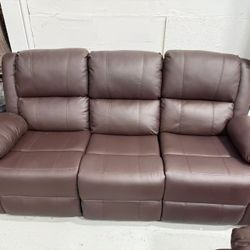 New Reclining Sofa Couch with Massage&Heat Function, Recliner Sofa 3-Seater