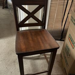 SOLID EXPANDABLE WOOD HIGH TOP TABLE