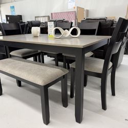Dinning Set 4x Chairs And Bench Sale 