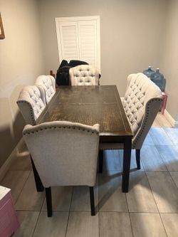 Ashley wood table for 6.