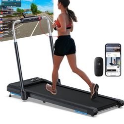 WELLFIT Treadmill for Home, 2 Level Incline Heavyduty Treadmill with Pulse Sensor, 4.0 HP, 1.0-10.0 MPH, 450/360 lbs Capacity, Large Running Area Trea